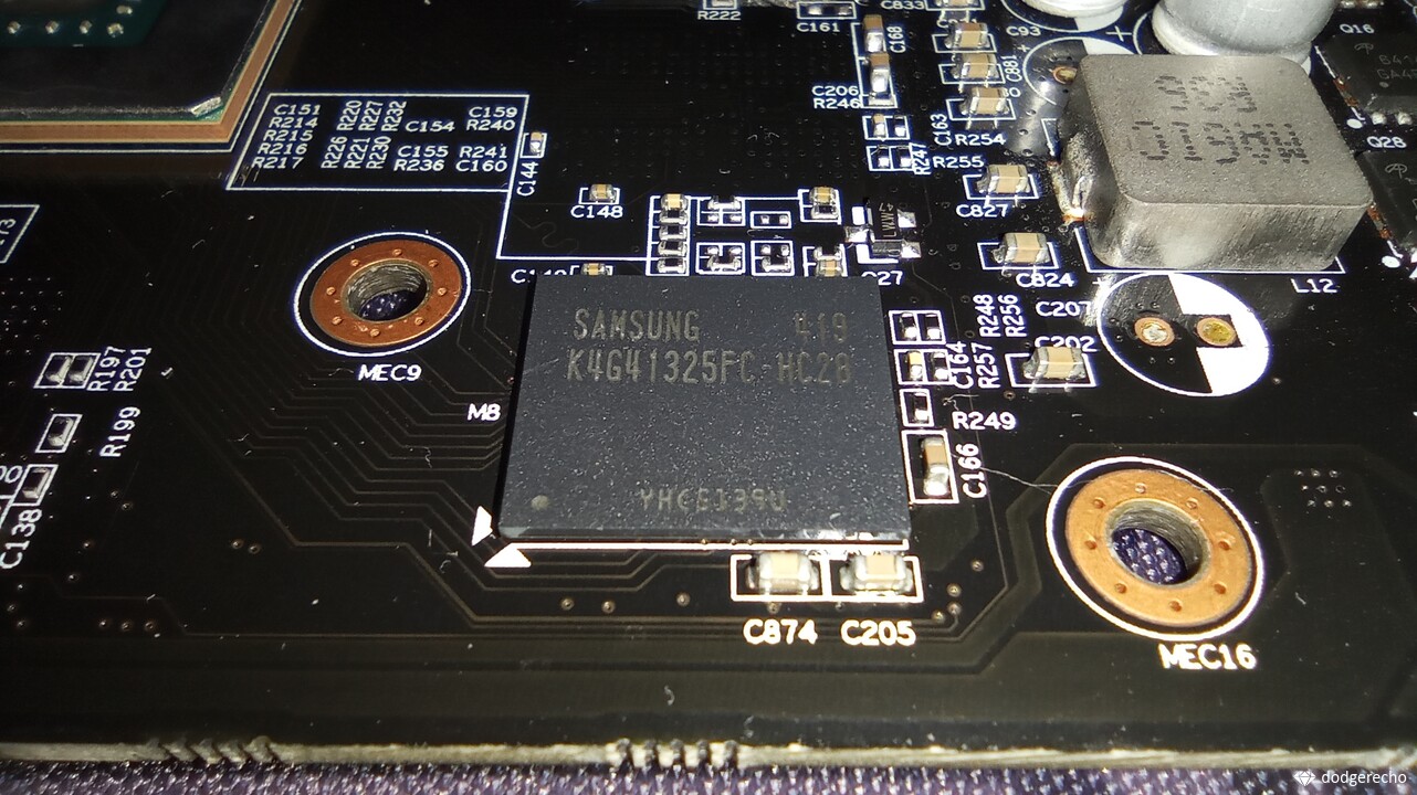Чип памяти в видеокарте GTX 970 4Gb от Samsung K4G41325FC HC28
